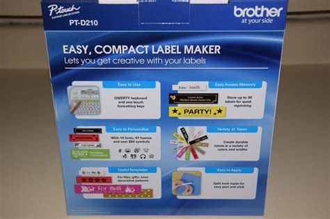 Brother P Touch PT D210 Label Maker Wit Quick Access To Fonts Frames