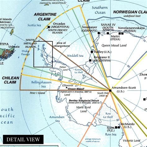 2005 Map of the Antarctic Region - Antarctic Peninsula Map - Shows ...