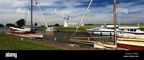 Summer, Thurne windmill, river Thurne, Norfolk Broads National Park, England, UK Stock Photo - Alamy