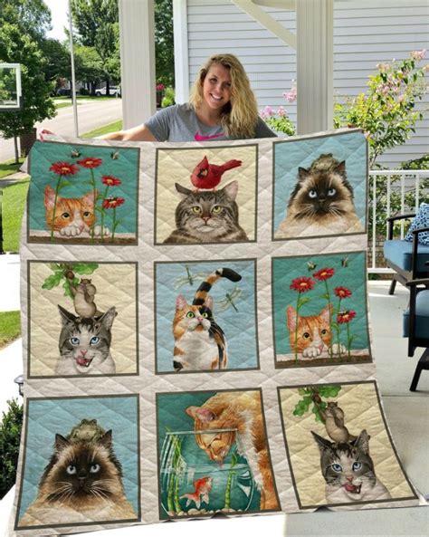 Cute Cats Moment Quilt Blanket Teeruto