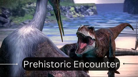 Quetzalcoatlus Challenging Tyrannosaurus Rex Prehistoric Planet Youtube