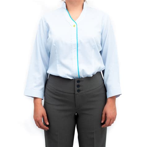 BLUSA AZUL CLARA ADMINISTRATIVA AUNA Everfit Uniformes Dotación