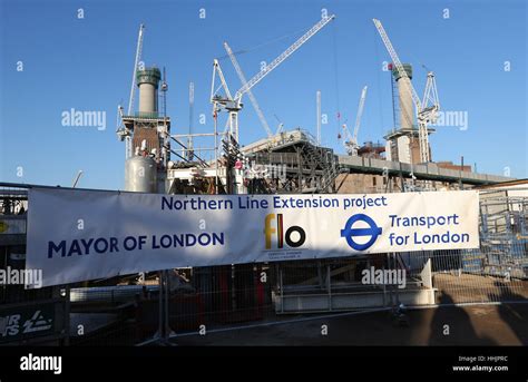 The Northern Line Extension Site Battersea London Stock Photo Alamy