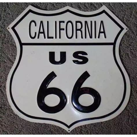 Plaque Route Blason California Tole Publicitaire Usa Loft