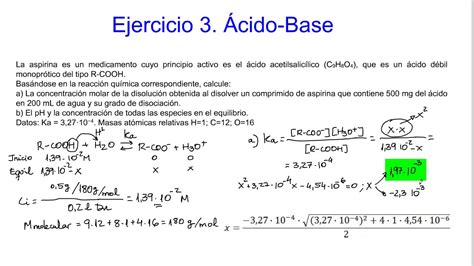 Ejercicio De Cidos Y Bases Youtube