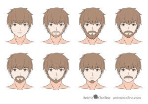 How To Draw Anime Facial Hair Beards Mustaches Animeoutline