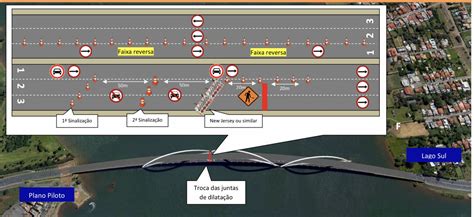 Detran Implanta Faixa Reversa Na Ponte JK Neste Fim De Semana