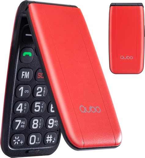 Qubo Téléphone à Clapet Téléphone Portable Senior GSM pour Personnes