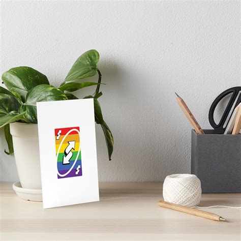 Rainbow Uno Reverse Card Art Board Print By Yuu667 Redbubble