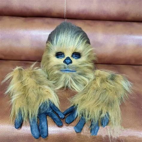 Cosplay Chewbacca Maske Pelu Lateks Maske Eldiven Set Cad Lar Bayram