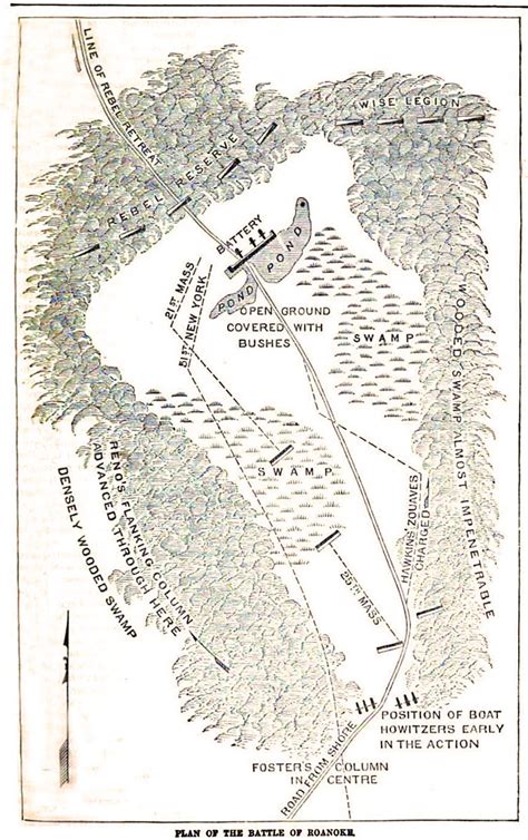 Battle Of Roanoke Virginia 1862 Battle Map House Divided