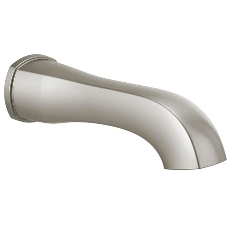 Delta Stryke Non Diverter Tub Spout In Stainless Rp93377ss The Home Depot