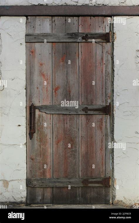 Vintage Worn Wooden Door Stock Photo Alamy