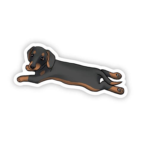 Weiner Dog Sticker Big Moods