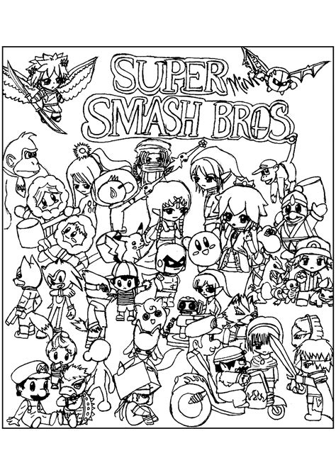 Dibujo de Super Smash Bros Páginas de Super Smash Bros para imprimir