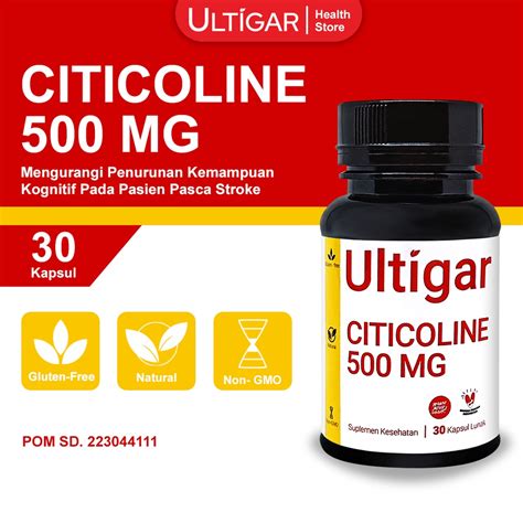 Jual Ultigar Citicoline 500 Mg Isi 30 Kapsul Lunak Suplemen Kesehatan