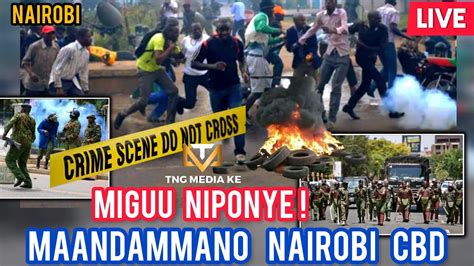 Drama Maandamano Nairobi Live Jeevanjee Gardens Miguu Niponye