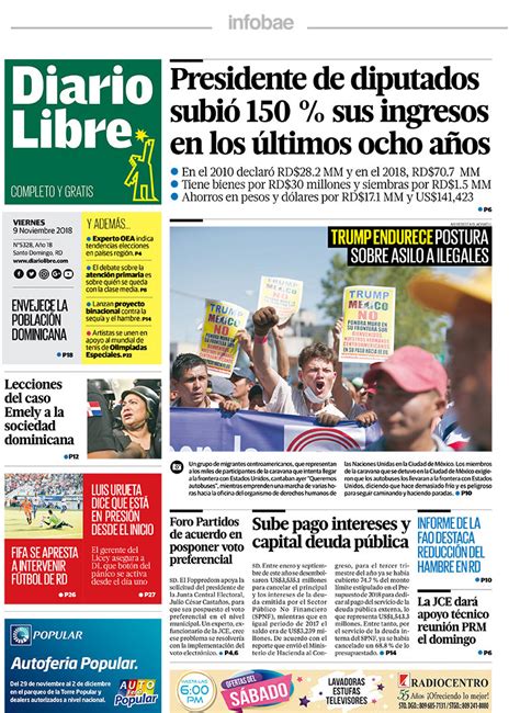 Diario Libre República Dominicana Viernes 9 De Noviembre De 2018 Infobae