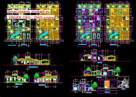 Mimari Ev Dwg Projesi Autocad Projeler Hot Sex Picture