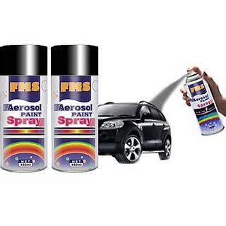 FMS Car Multi Purpose Lacquer Spray Paint Black Colour Set Of 2