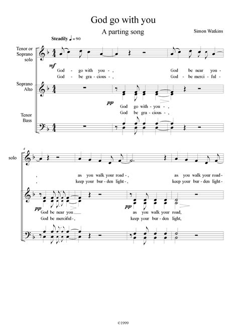 God Be With You A Parting Song Sheet Music Simon Watkins 5 Part Choir