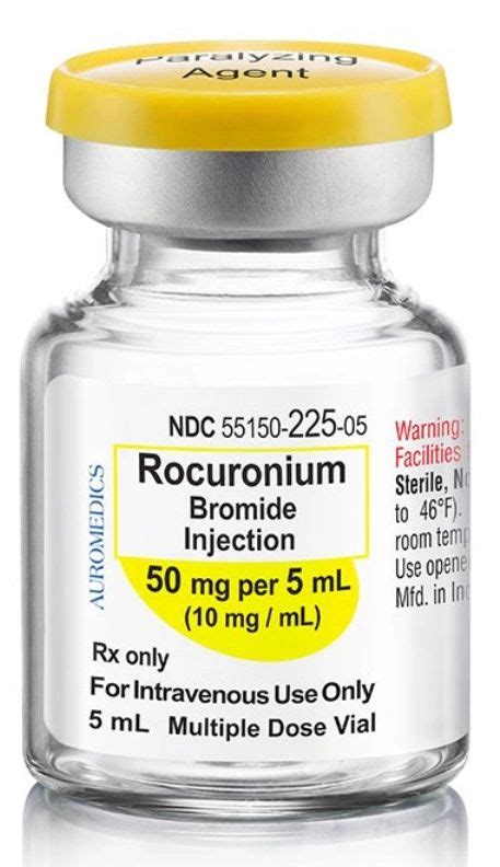 Rocuronium Bromide 10 Mg ML MDV 5 ML 10 Bx