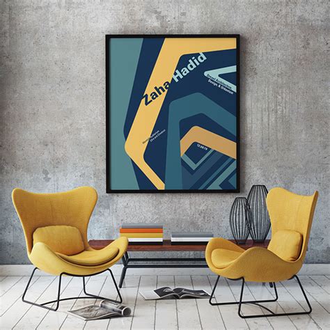 Architectural Poster inspired by Zaha Hadid on Behance