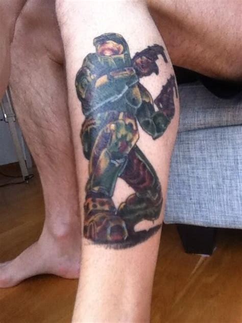 Halo 2 Tattoo As Seen On CarlBraunstein Halo Tattoo Tattoos Halo