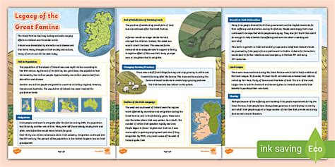 Legacy of the Great Famine (Fact File) (teacher made)