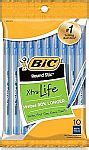 10 Pack BIC Round Stic Ball Pens Medium Point Blue Or Red 0 84 And More