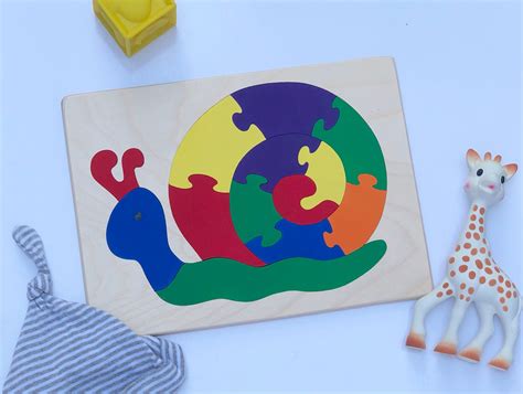 Snail Puzzle Animal Puzzle Wooden Puzzle Gifts for Kids - Etsy