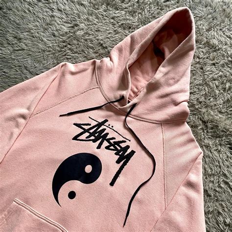 Stussy Hoodie Yin Yang Original Fesyen Pria Pakaian Baju Luaran Di