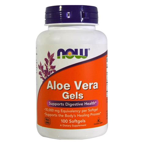 Now Foods Aloe Vera 10 000mg 100 Softgels Best Price Nutrition Retail