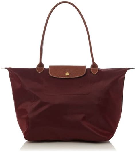 Longchamp Le Pliage Tote In Red Burgundy Lyst