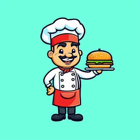 Vector Libre Hombre Chef Cocinando Ilustración De Dibujos Animados