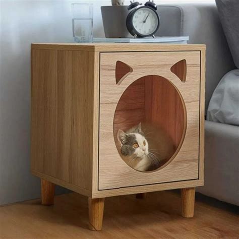 Cat Home Cat House Cat Bed Pet Furniture Bed Side Table Commode
