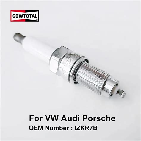 Cowtotal Double Iridium Spark Plug Izkr B For Volkswagen Golf Eos