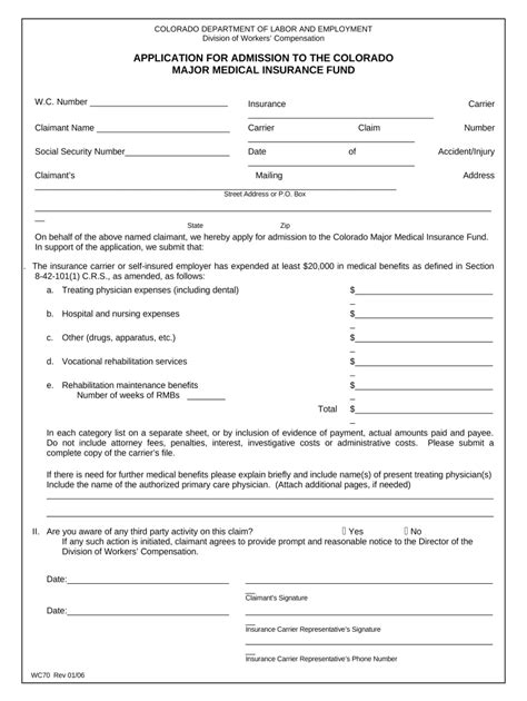 Colorado Workers Compensation Doc Template PdfFiller