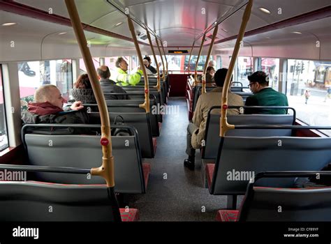 New Routemaster bus, London - upper deck Stock Photo - Alamy