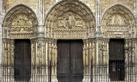 X Royal Portal West Facade Chartres Cathedral Chartres France Ca