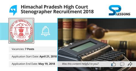 Himachal Pradesh High Court Stenographer Recruitment