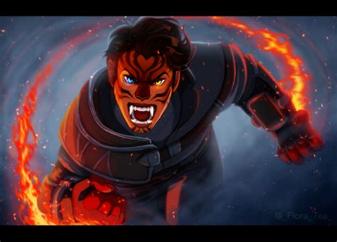 fire tiger  flora tea  deviantart