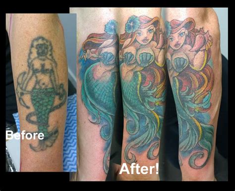 Pinup Mermaid Cover Up Tattoo By Steve Malley Tattoonow