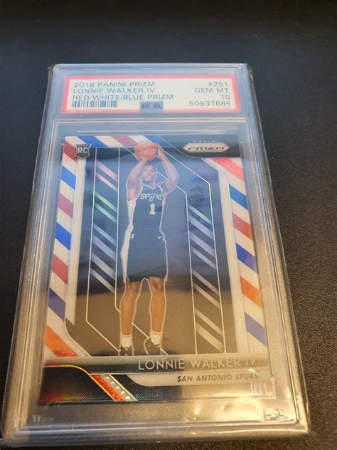 Lonnie Walker Iv Prizm Rookie Red White Blue Psa Hobbies Toys