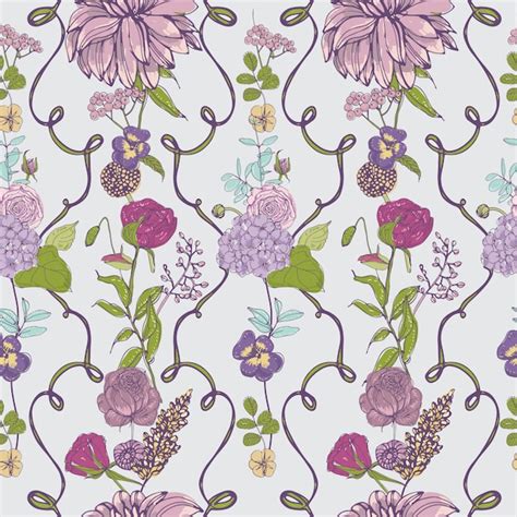 Fondo De Papel Tapiz Vintage Patr N Floral Transparente Con Flores