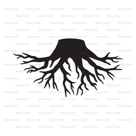 Old Tree Stump With Roots Cut Files For Cricut Clip Art Etsy