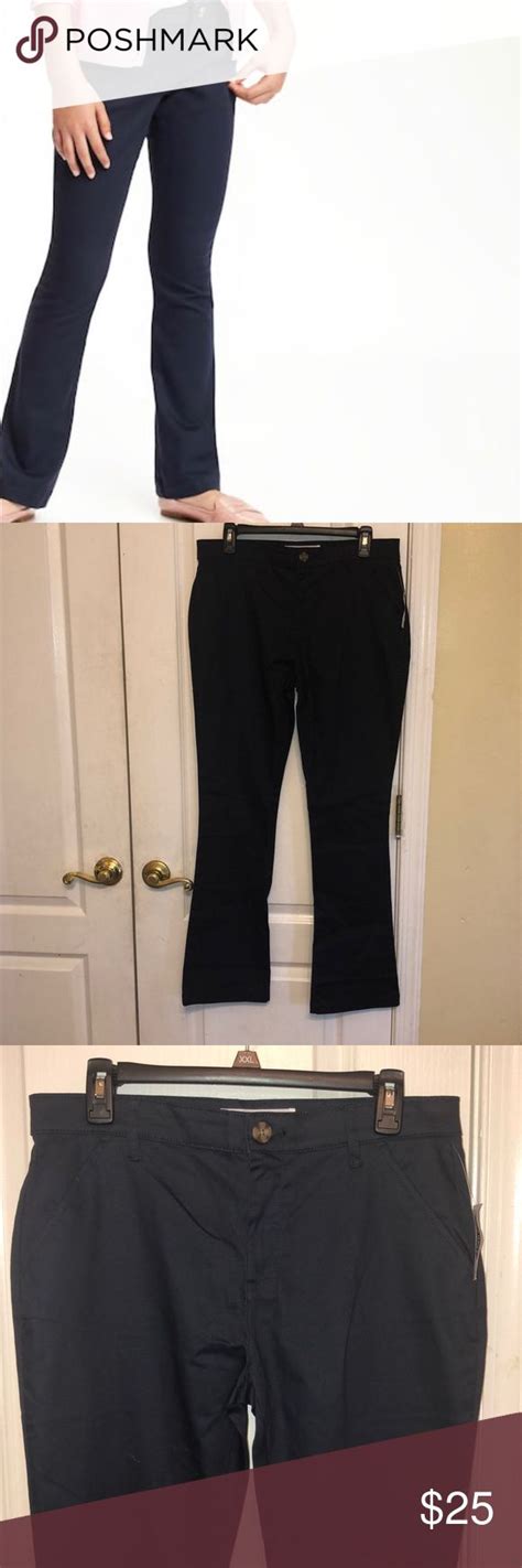 Old Navy Girls Uniform Boot Cut Pants 16 Plus Sits Below Waist