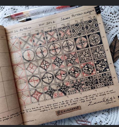 An Open Book With Designs On It Sitting On A Lace Doily Covered Tablecloth