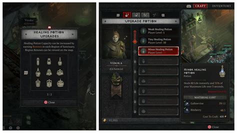 Diablo IV How To Upgrade Healing Potions And Potions Capacity