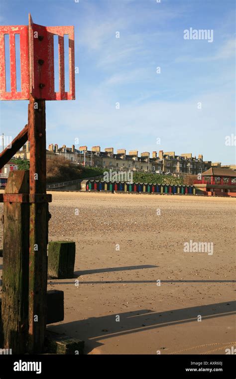 To The Beach Huts Lowestoft Stock Photo Alamy